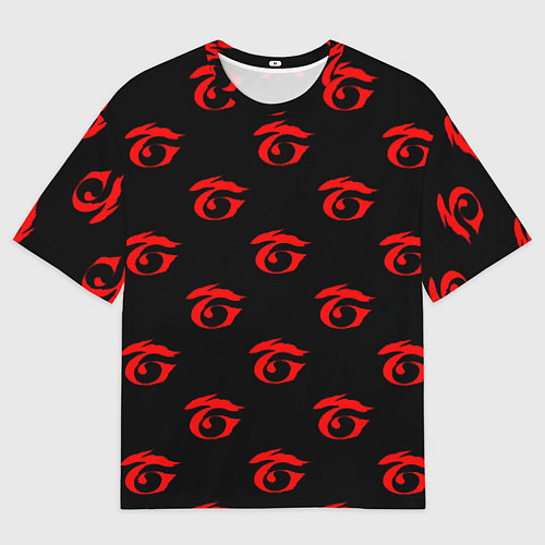 Мужская футболка оверсайз Garena free fire mobile game logo / 3D-принт – фото 1