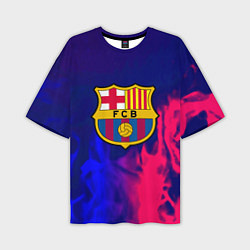 Футболка оверсайз мужская Barcelona fc club gradient, цвет: 3D-принт