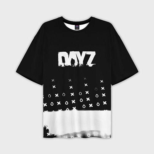 Мужская футболка оверсайз Dayz game pattern logo / 3D-принт – фото 1