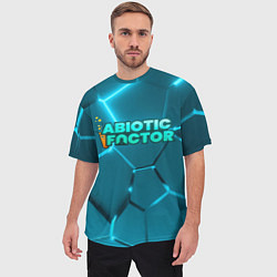 Футболка оверсайз мужская Abiotic Factor logo neon, цвет: 3D-принт — фото 2