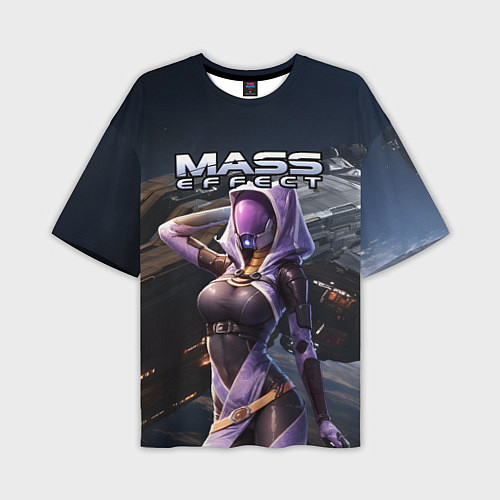 Мужская футболка оверсайз Mass Effect ТалиЗора и космический корабль / 3D-принт – фото 1