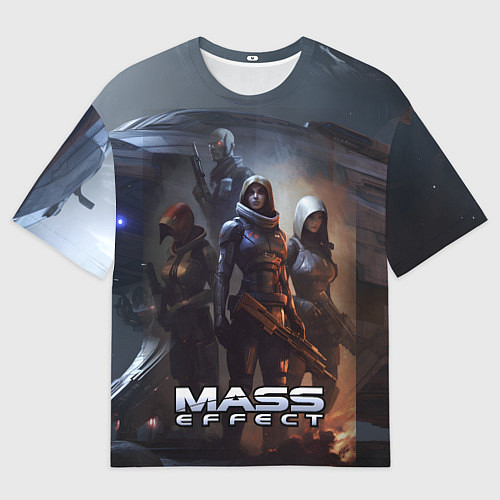 Мужская футболка оверсайз Mass Effect space game / 3D-принт – фото 1