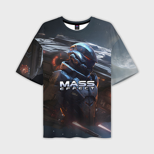Мужская футболка оверсайз Mass Effect game space / 3D-принт – фото 1