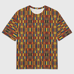 Футболка оверсайз мужская Африканский геометрический узор-паттерн, цвет: 3D-принт