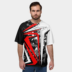 Футболка оверсайз мужская Extreme geometry, цвет: 3D-принт — фото 2