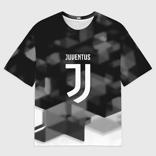 Мужская футболка оверсайз Juventus geometry fc / 3D-принт – фото 1