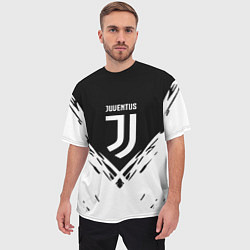 Футболка оверсайз мужская Juventus sport geometry fc club, цвет: 3D-принт — фото 2