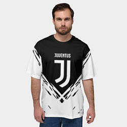Футболка оверсайз мужская Juventus sport geometry fc club, цвет: 3D-принт — фото 2
