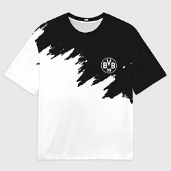 Футболка оверсайз мужская Borussia краски белые, цвет: 3D-принт