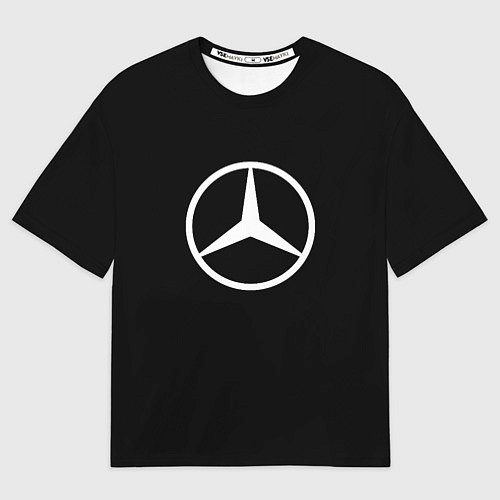 Мужская футболка оверсайз Mercedes benz logo white / 3D-принт – фото 1