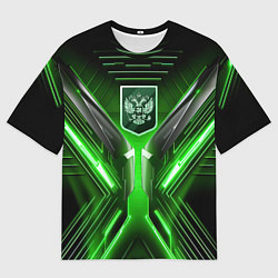 Футболка оверсайз мужская Кибернетически-патриотический костюм с Гербом Росс, цвет: 3D-принт