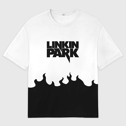 Мужская футболка оверсайз Linkin park rock fire / 3D-принт – фото 1