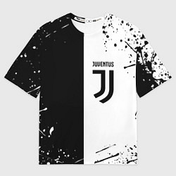 Мужская футболка оверсайз Juventus краски текстура спорт