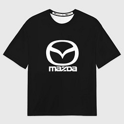 Футболка оверсайз мужская Mazda logo white, цвет: 3D-принт