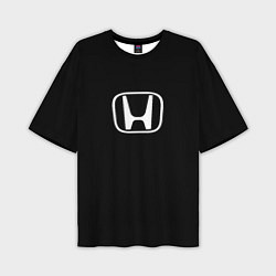 Мужская футболка оверсайз Honda white logo