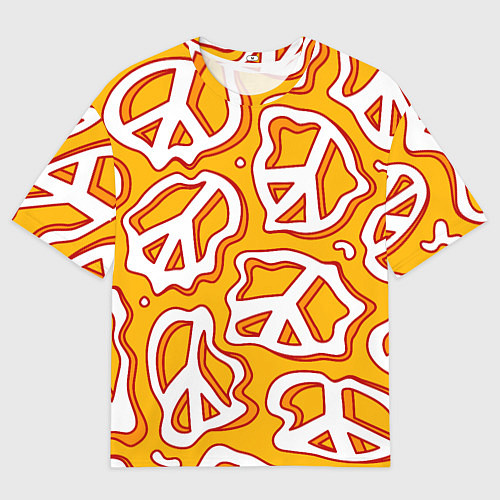 Мужская футболка оверсайз Pattern peace / 3D-принт – фото 1