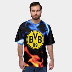 Футболка оверсайз мужская Borussia fire storm steel, цвет: 3D-принт — фото 2