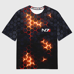 Футболка оверсайз мужская N7 mass effect logo, цвет: 3D-принт
