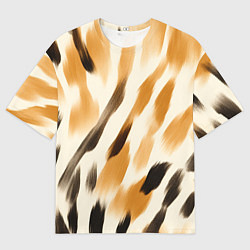 Мужская футболка оверсайз Акварельные полосы