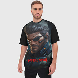 Футболка оверсайз мужская Веном Снейк из игры Metal gear, цвет: 3D-принт — фото 2