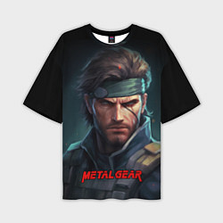 Мужская футболка оверсайз Веном Снейк из игры Metal gear