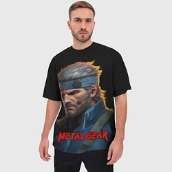 Футболка оверсайз мужская Веном Снейк из игры Metal gear, цвет: 3D-принт — фото 2