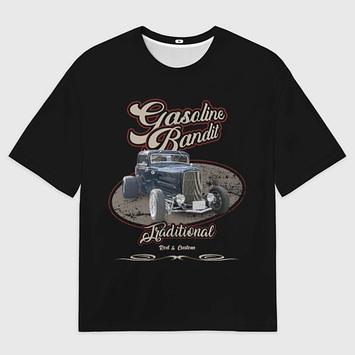 Мужская футболка оверсайз Gasoline bandit / 3D-принт – фото 1