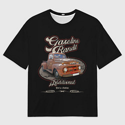 Футболка оверсайз мужская Хот-род в стиле rat Gasoline Bandit, цвет: 3D-принт