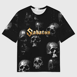Мужская футболка оверсайз Sabaton - logo rock group