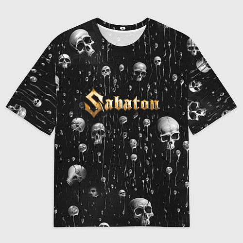 Мужская футболка оверсайз Sabaton - rock / 3D-принт – фото 1