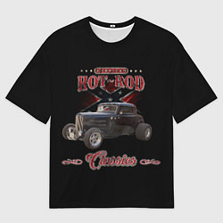 Мужская футболка оверсайз Классический хот-род