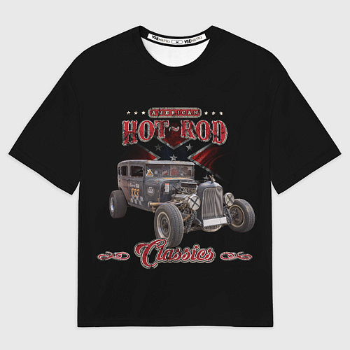 Мужская футболка оверсайз Классический хот-род в rat стиле / 3D-принт – фото 1
