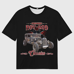 Футболка оверсайз мужская Классический хот-род в rat стиле, цвет: 3D-принт