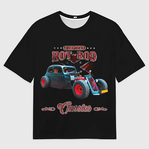 Мужская футболка оверсайз Кастомный хотрод / 3D-принт – фото 1