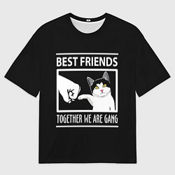 Мужская футболка оверсайз Лучшие друзья человек икот