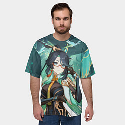 Футболка оверсайз мужская Cloud Retainer Genshin Impact, цвет: 3D-принт — фото 2