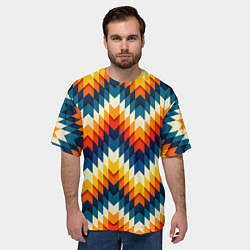 Футболка оверсайз мужская Этнический орнамент афро, цвет: 3D-принт — фото 2