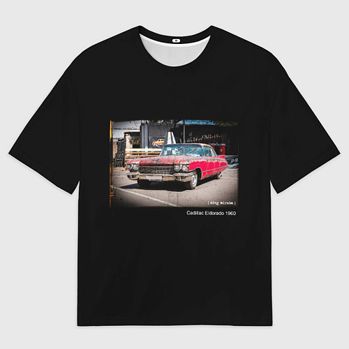 Мужская футболка оверсайз Ретро автомобиль Cadillac Eldorado 1960 года / 3D-принт – фото 1