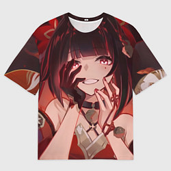 Мужская футболка оверсайз Honkai Star Rail Sparkle smile