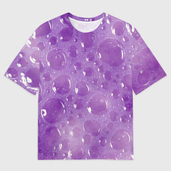 Футболка оверсайз мужская Фиолетовая пена, цвет: 3D-принт