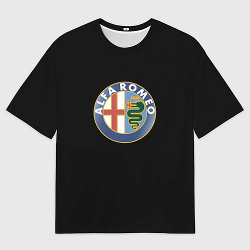 Мужская футболка оверсайз Alfa romeo авто / 3D-принт – фото 1