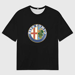 Мужская футболка оверсайз Alfa romeo авто