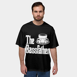 Футболка оверсайз мужская Басс папа, цвет: 3D-принт — фото 2