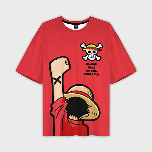 Мужская футболка оверсайз One Piece - captain Monkey D Luffy / 3D-принт – фото 1
