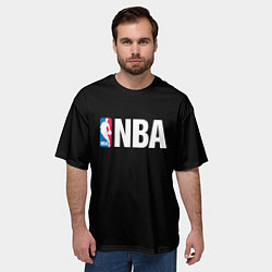 Футболка оверсайз мужская NBA logo sport, цвет: 3D-принт — фото 2