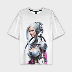 Мужская футболка оверсайз Cyber warrior Barbie - ai art fantasy