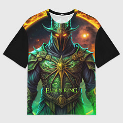 Мужская футболка оверсайз Elden Ring персонаж темный рыцарь