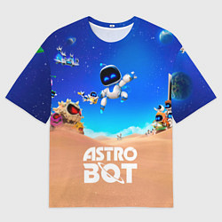 Мужская футболка оверсайз Astro bot персонажи