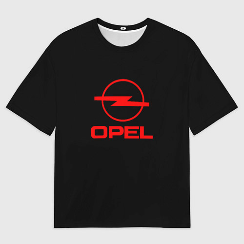 Мужская футболка оверсайз Opel red logo auto / 3D-принт – фото 1