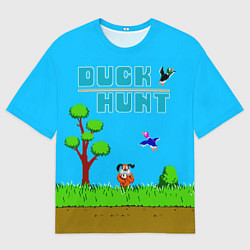Мужская футболка оверсайз Duck hunt dog